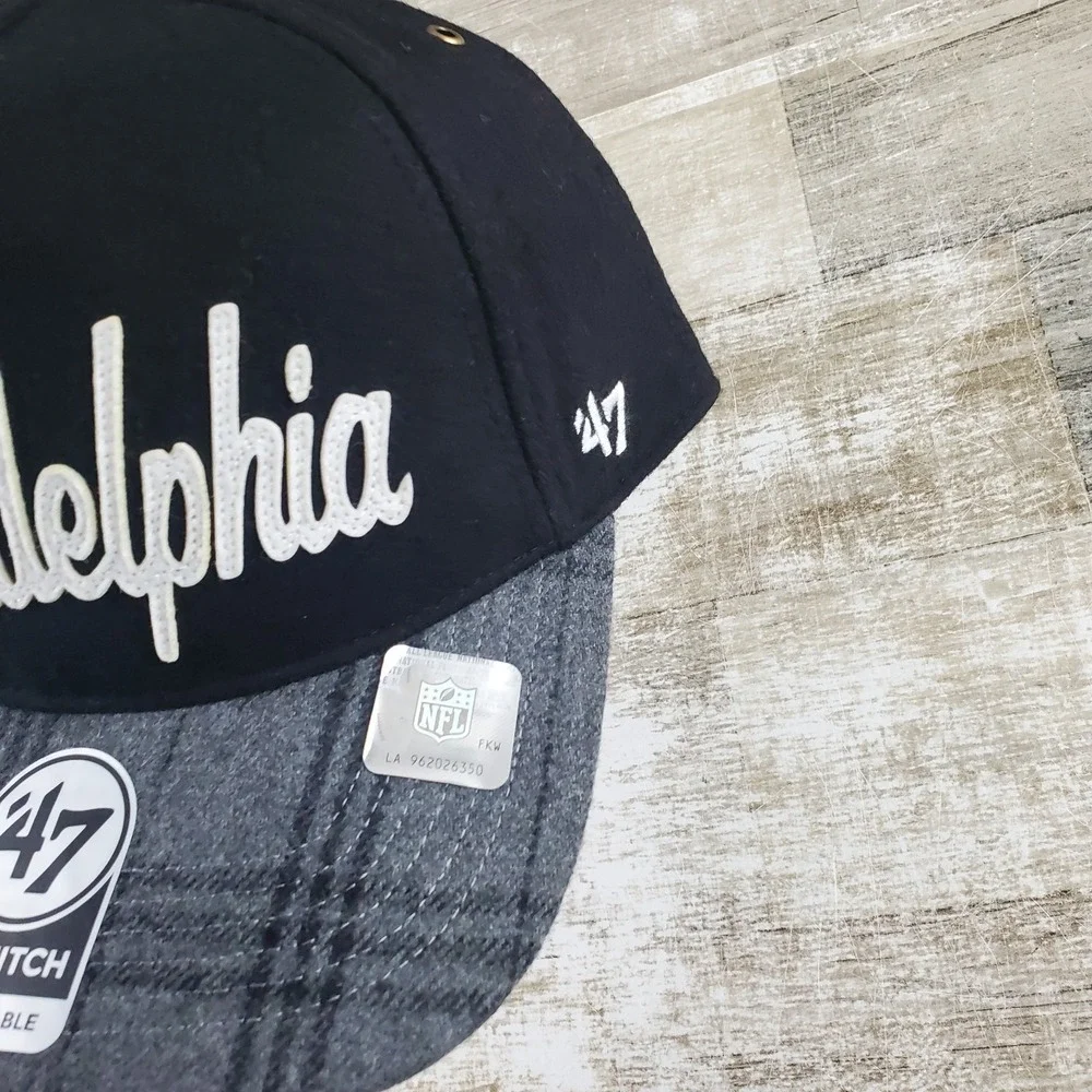 Philadelphia Eagles 47 Brand Hitch Snapback Hat Plaid Wool‎ OSFA